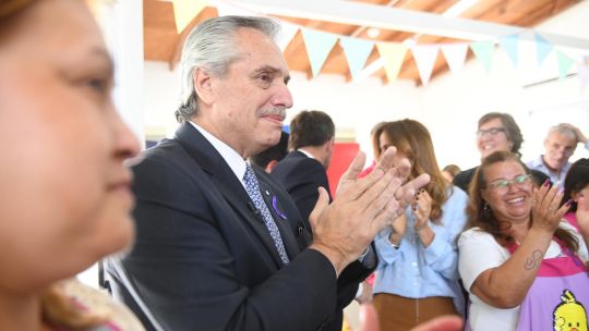 Acto con el presidente Fernández en Pilar