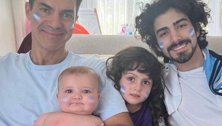 Julia Urtubey celebró el triunfo de Argentina junto a sus papás
