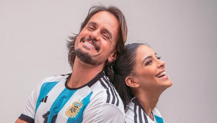 Celeste Muriega y Christian Sancho festejaron el triunfo de la Selección Argentina con un ardiente desnudo total