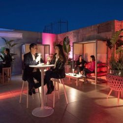 La terraza del Palladio MGallery abre solo los jueves y brinda una oferta de lujo.