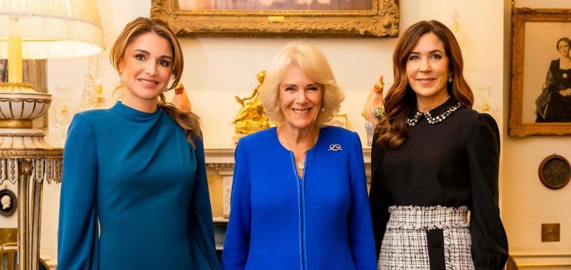 Camilla Parker Bowles, Rania de Jordania y Mary de Dinamarca toman el té con estilo 