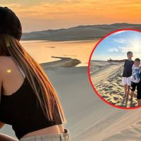 La excéntrica excursión de Antonella Roccuzo y sus hijos por Qatar