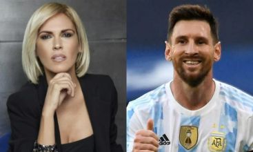 Viviana Canosa y Lionel Messi