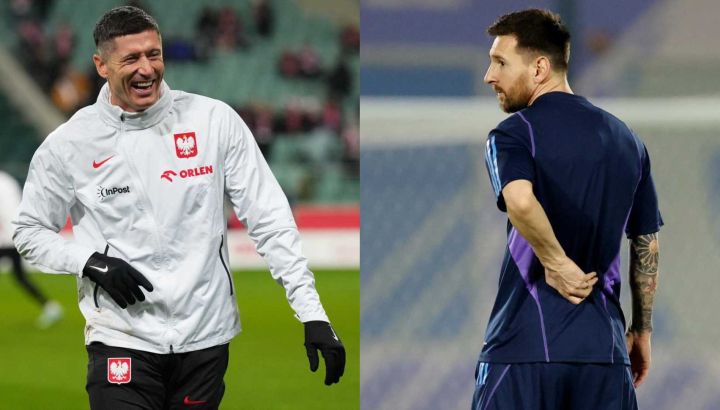 Robert Lewandowski y Lionel Messi