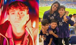 Paulo Londra se sacó una foto con los hijos de Lionel Messi