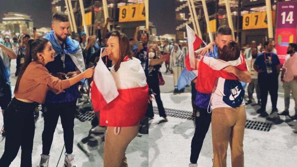 Un hincha argentino le pidió casamiento a su novia polaca 20221130