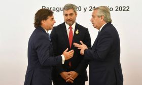 Mercosur: Luis Lacalle Pou, Alberto Fernández, Mario Abdo Benítez