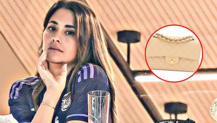 Antonela Roccuzzo fue a visitar a Leo Messi y se robó las miradas con una cartera Chanel