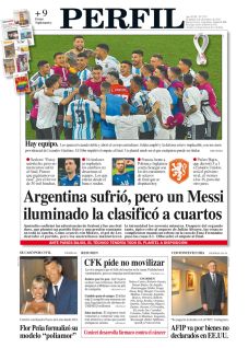 La tapa del Diario PERFIL del domingo 4 de diciembre de 2022
