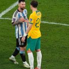 Varios jugadores de Australia se tomaron fotos con Lionel Messi