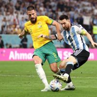 Varios jugadores de Australia se tomaron fotos con Lionel Messi