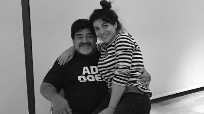 Gianinna Maradona junto a su padre, Diego Maradona
