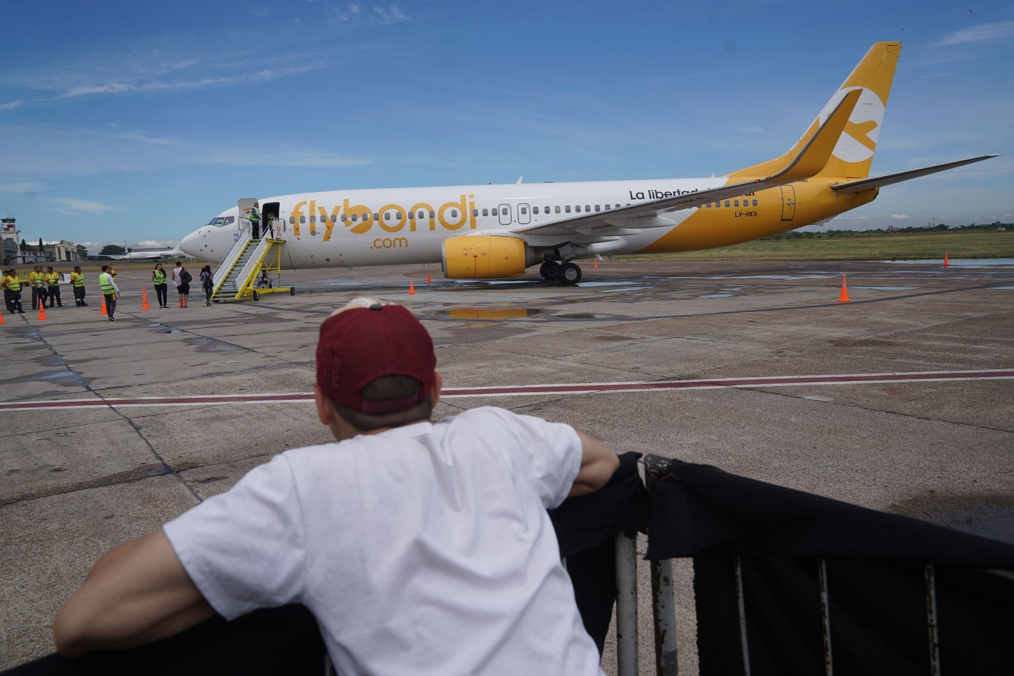 Argentina's First Low-Cost Carrier Flybondi Airlines Arrives At Palomar Airport