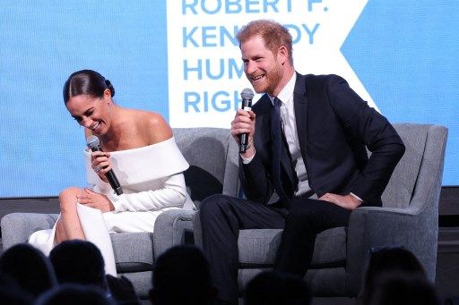 Meghan Markle y Harry en la gala de la fundación Robert F. Kennedy Human Rights.