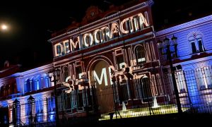La celebración oficial por los 39 años de democracia en la Argentina.