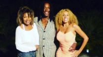 Tina Turner, su hijo Ronnie y su esposa Afida