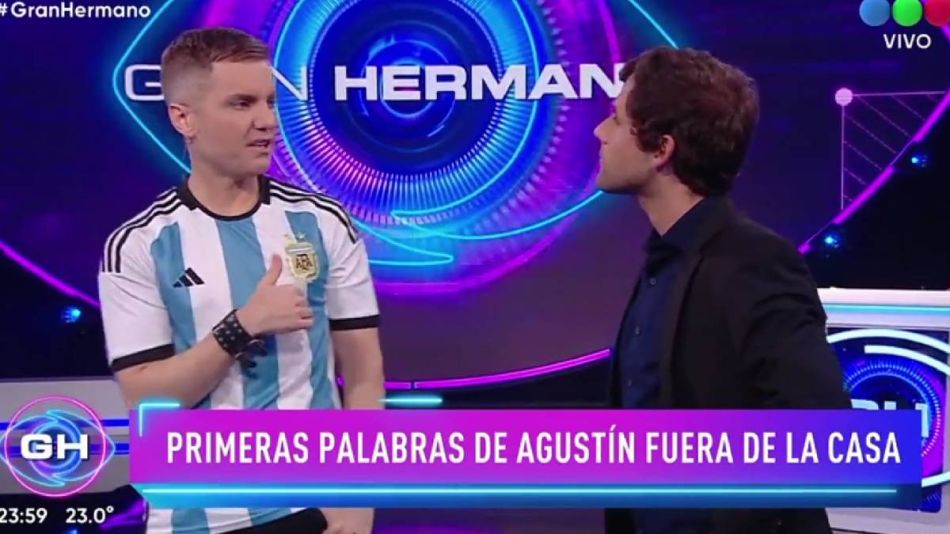 Agustín tuvo un mano a mano con Santiago del Moro en el debate Gran Hermano