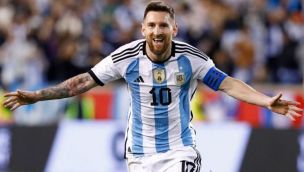 Lionel Messi con la albiceleste