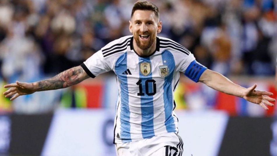 Lionel Messi con la albiceleste