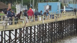 El muelle del Club de Pescadores en Olivos.