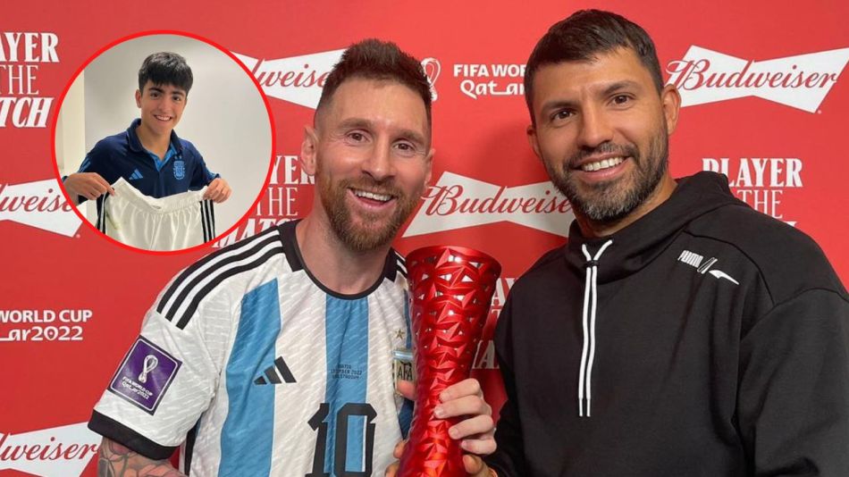 Leo Messi sorprendió al hijo del Kun Agüero con un regalo tras la victoria de Argentina ante Croacia
