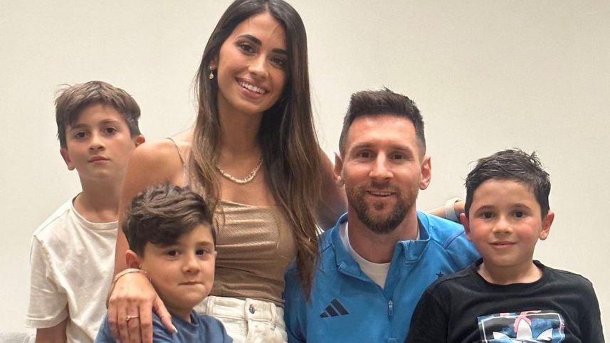 Leo Messi, Antonela Roccuzzo y sus tres hijos