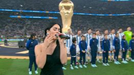 Lali es Mundial: cantó el Himno Nacional argentino en la final de Qatar 2022