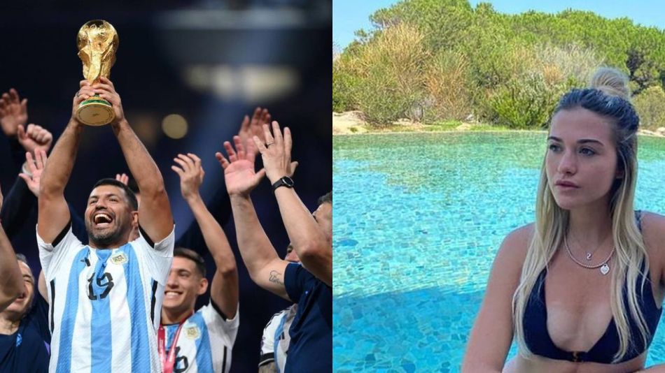 El Kun Agüero levantó la Copa del Mundo y su novia se conmovió