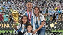 Ángel Di María, Jorgelina Cardoso e hijas. 