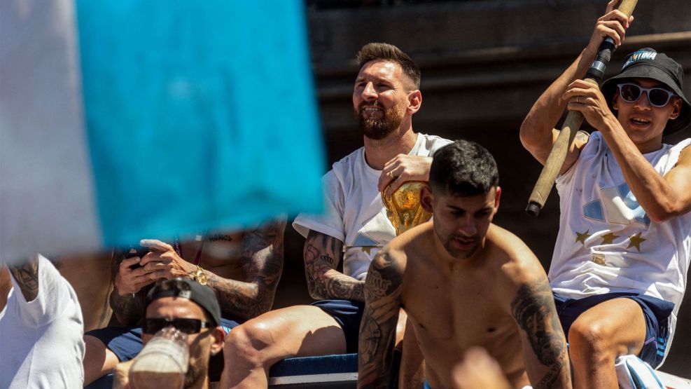 Messi Evacuated by Helicopter After Crowds Swarm World Cup Winners