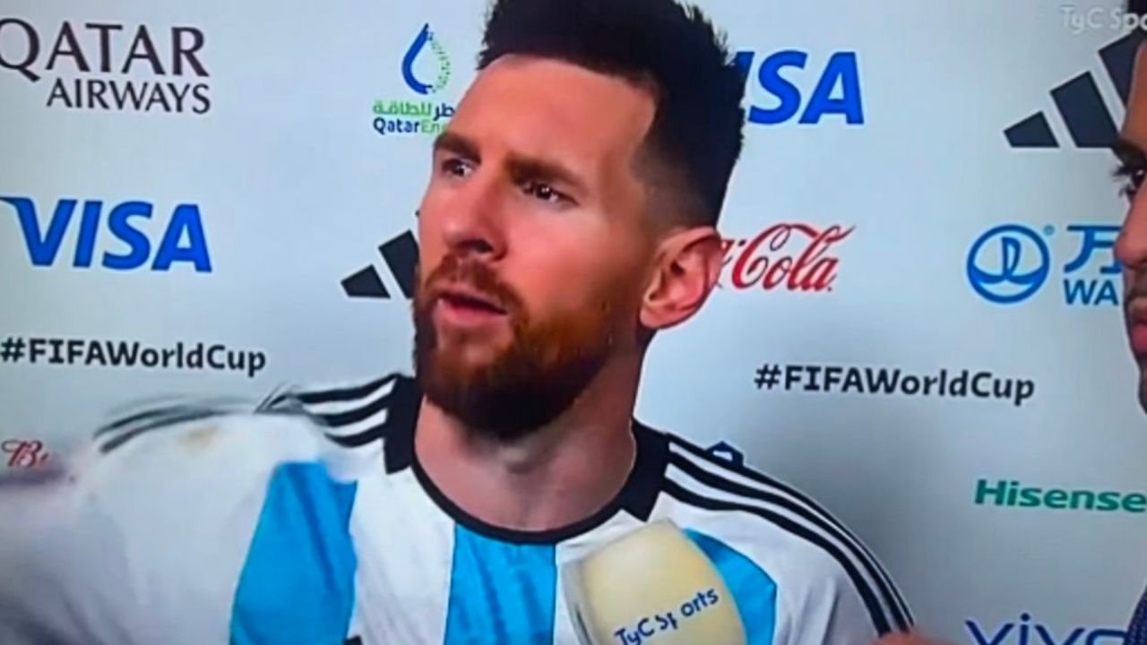 Lionel Messi, en el momento que pronunció la polémica frase. | Foto:CEDOC