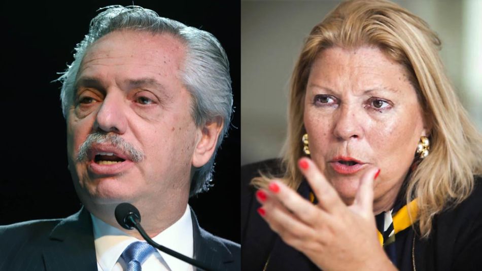 Alberto Fernández y Elisa Carrió