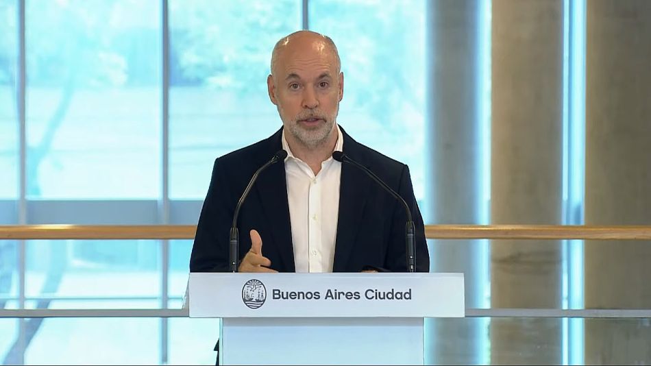 Horacio Rodríguez Larreta en conferencia de prensa