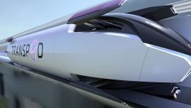 Es una suerte de híbrido entre un avión y un tren.