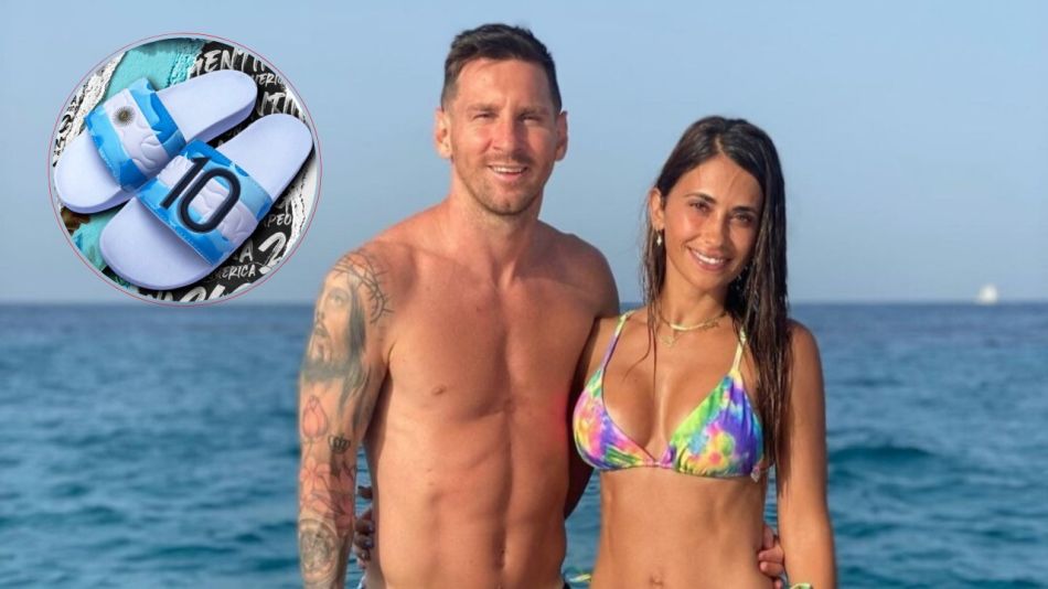 Leo Messi y Antonela Roccuzzo volvieron virales un par de ojotas y ahora las quieren todos