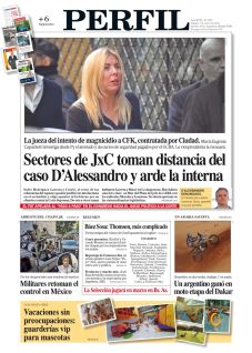 La tapa del Diario PERFIL del sábado 7 de enero de 2023