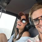 Sofía Jujuy Jiménez y Bautista Bello sobrevolaron Punta del Este en un lujoso helicóptero privado