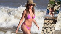 Sofía Jujuy Jiménez disfruta de la tarde en Playa Bikini, Punta del Este