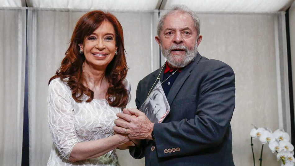La vicepresidenta Cristina Kirchner con Lula da Silva