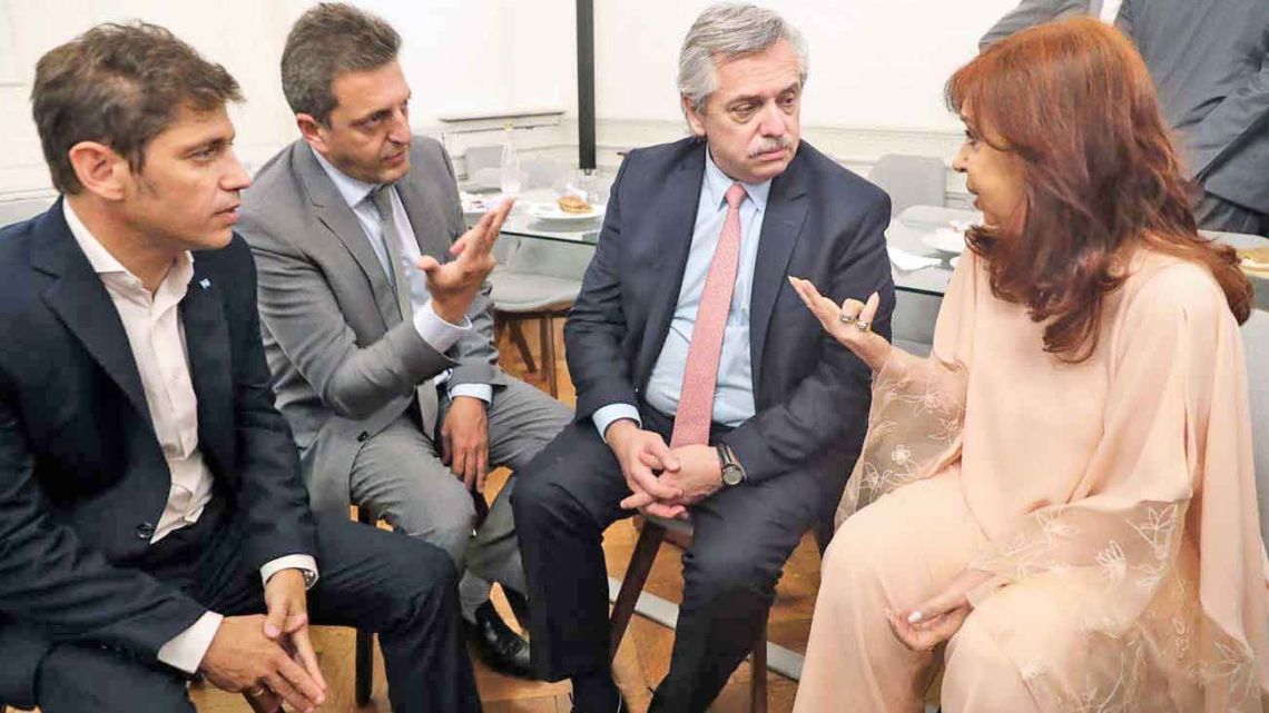 Axel Kicillof, Sergio Massa, Alberto Fernández and Cristina Fernández de Kirchner.