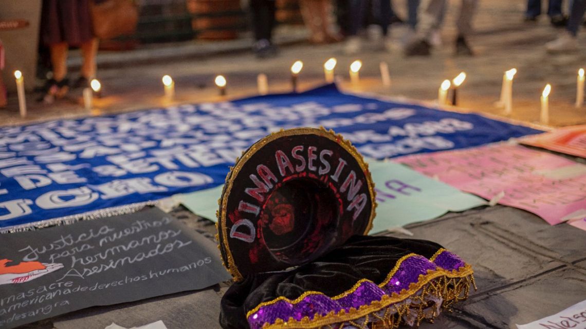 A Candlelight vigil in the Andes city of Ayacucho, Peru, taken on January 11, 2023, in memory of the victims of violence during the month-long protests that left a toll of more than 40 deceased, primarily protesters, in major cities of the country.