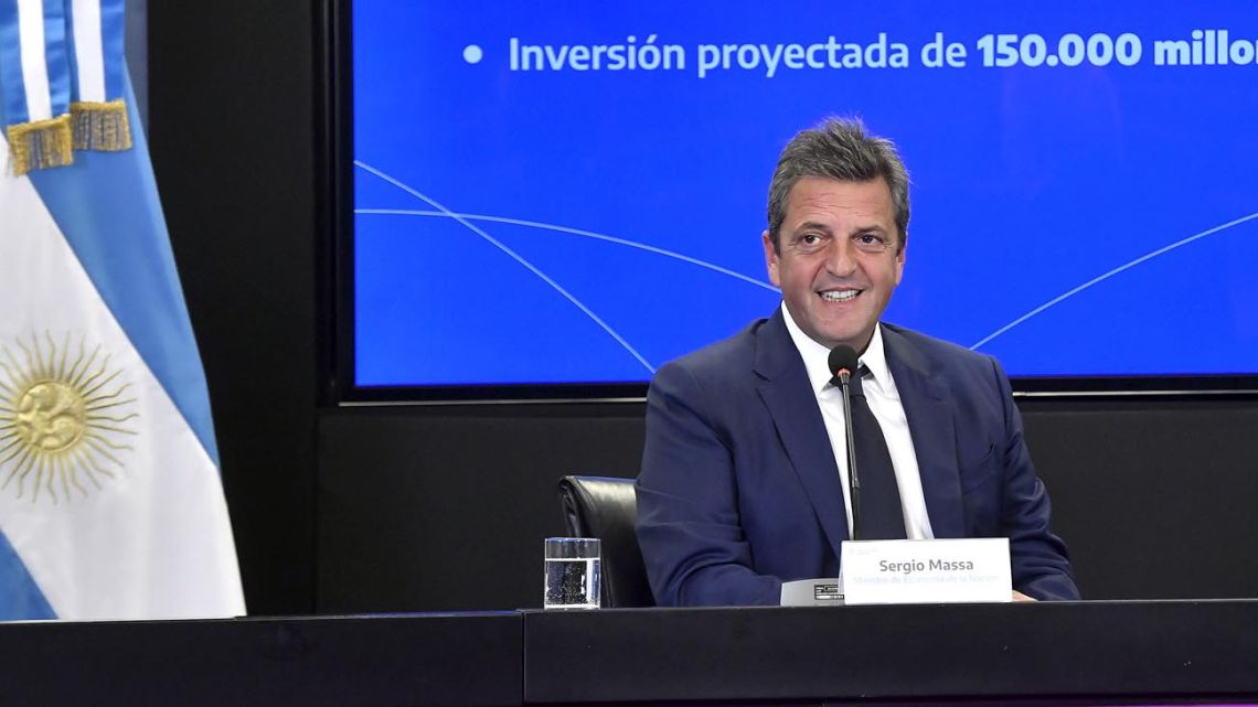 Sergio Massa announced an external debt reward for US$ 1,000 million