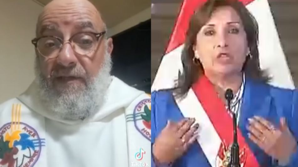 Dina Boluarte y cura argentino