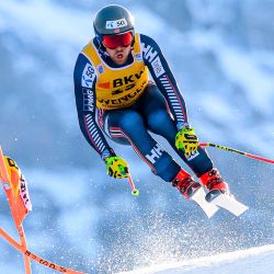 El noruego Aleksander Aamodt Kilde compite en el Super-G de la Copa del Mundo FIS de esquí alpino masculino en Wengen, Suiza. Foto de Fabrice COFFRINI / AFP | Foto:AFP
