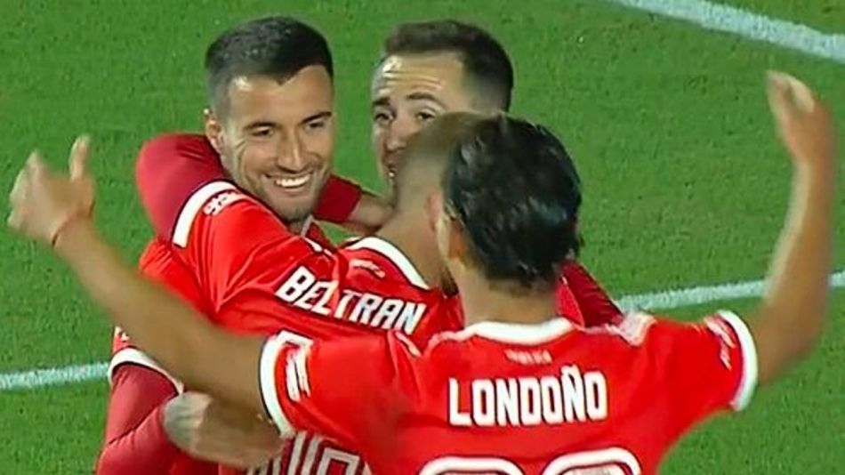 Festejo de River tras la victoria ante Millonarios en Miami.