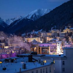 Vista general del complejo alpino de Davos, el día de la inauguración del Foro Económico Mundial (WEF) anual. Foto de Fabrice COFFRINI / AFP | Foto:AFP