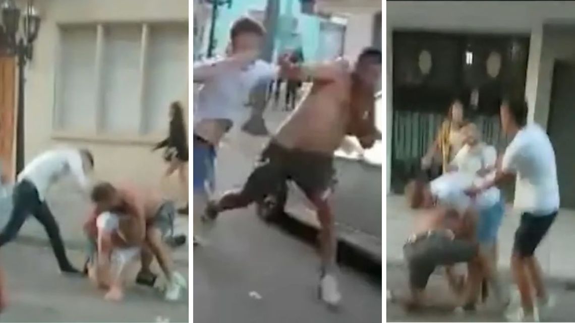“They are going to kill each other, enough!”: brutal beating outside a bowling alley in San Pedro