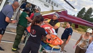 Un alud provocó graves heridas a una mujer y su acompañante en Bariloche.