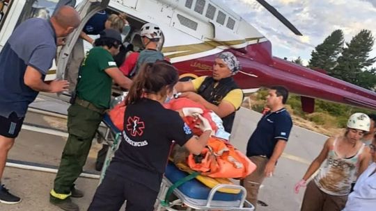 Una turista platense sufrió gravísima lesión por un alud en las cercanías de Bariloche