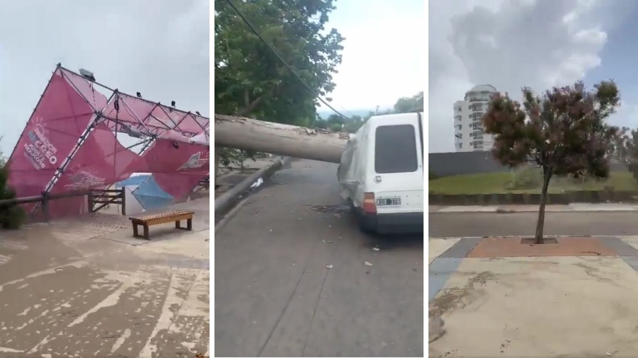 Una feroz tormenta de viento causó desastres en una playa de Monte